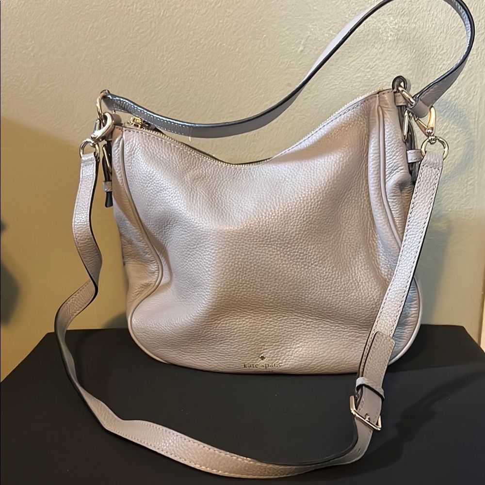 Kate Spade Gray Leather Shoulder Bag